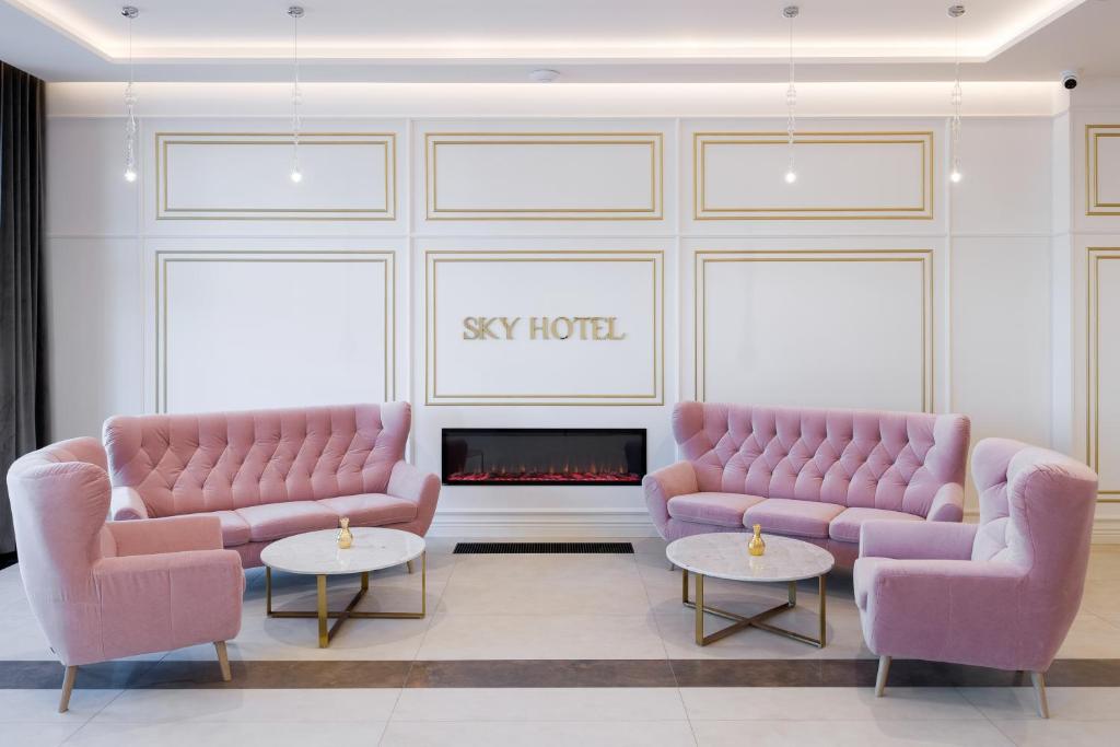 Posedenie v ubytovaní Sky Hotel Kraków