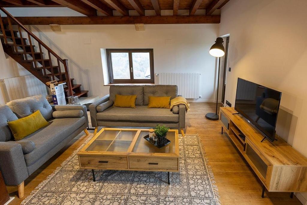 Posezení v ubytování ARBELA Apartamentuak