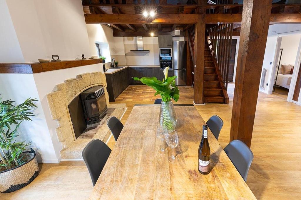 Kuchyň nebo kuchyňský kout v ubytování ARBELA Apartamentuak