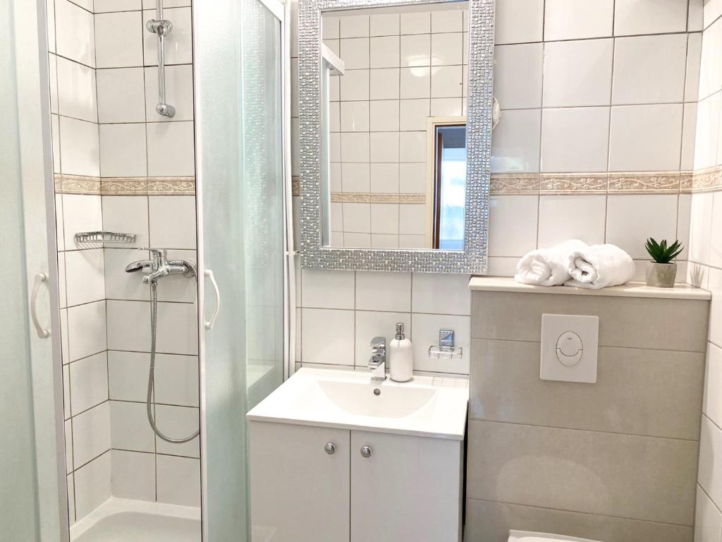 Koupelna v ubytování Apartments Erceg