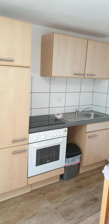 Kuchyň nebo kuchyňský kout v ubytování Apartmenthaus beim LKH Graz