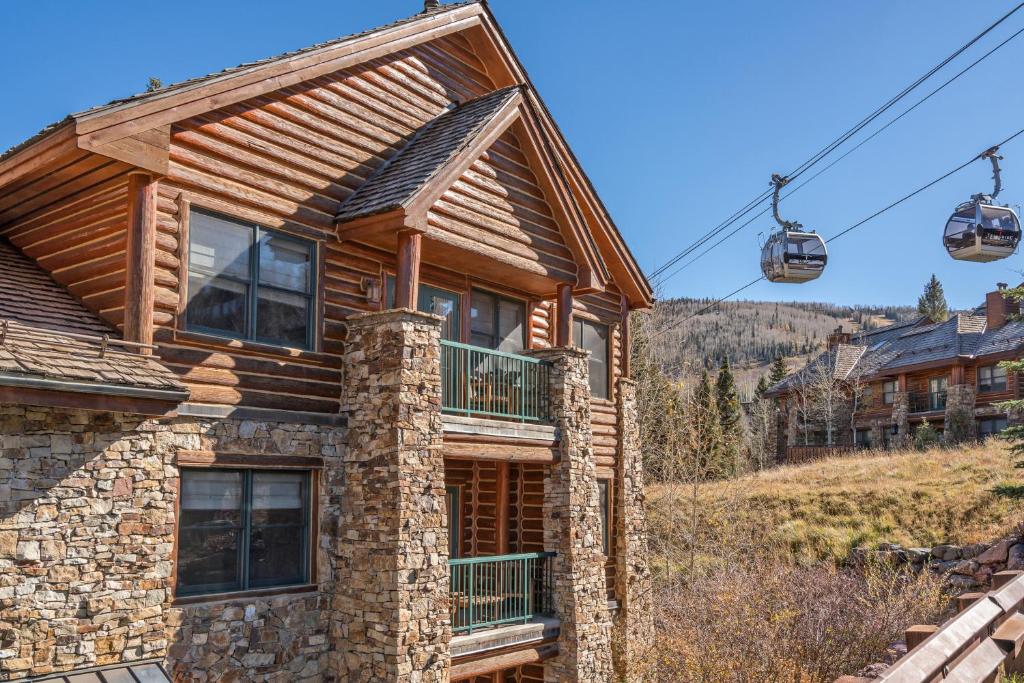 a log home with a gondola at Mountain Lodge in Telluride
