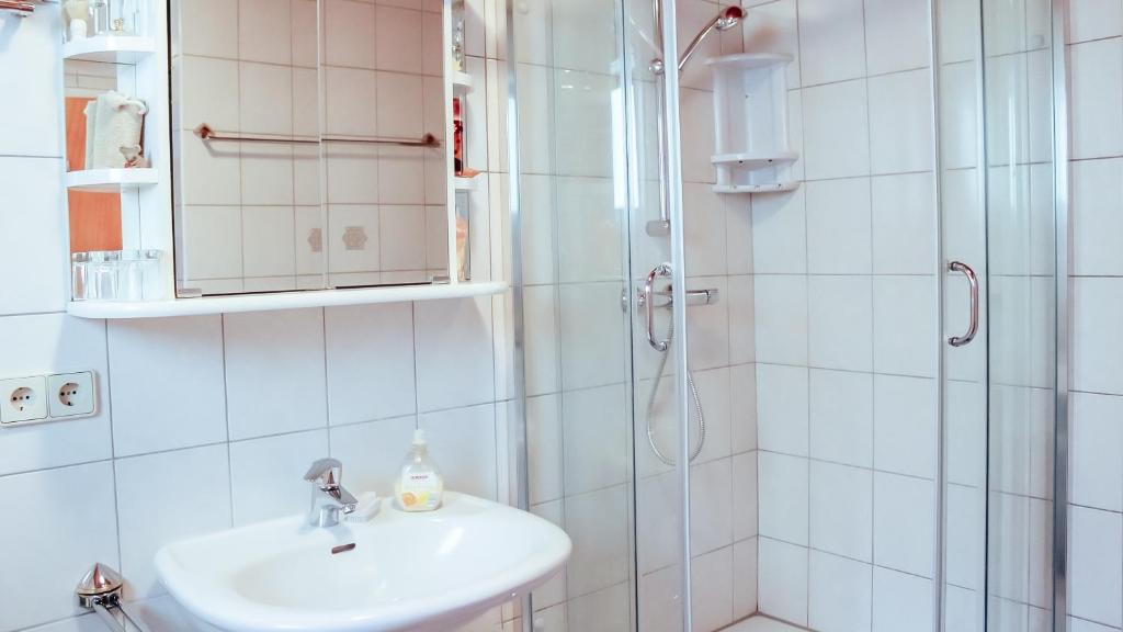 Koupelna v ubytování Ferienwohnung - a Auszeit
