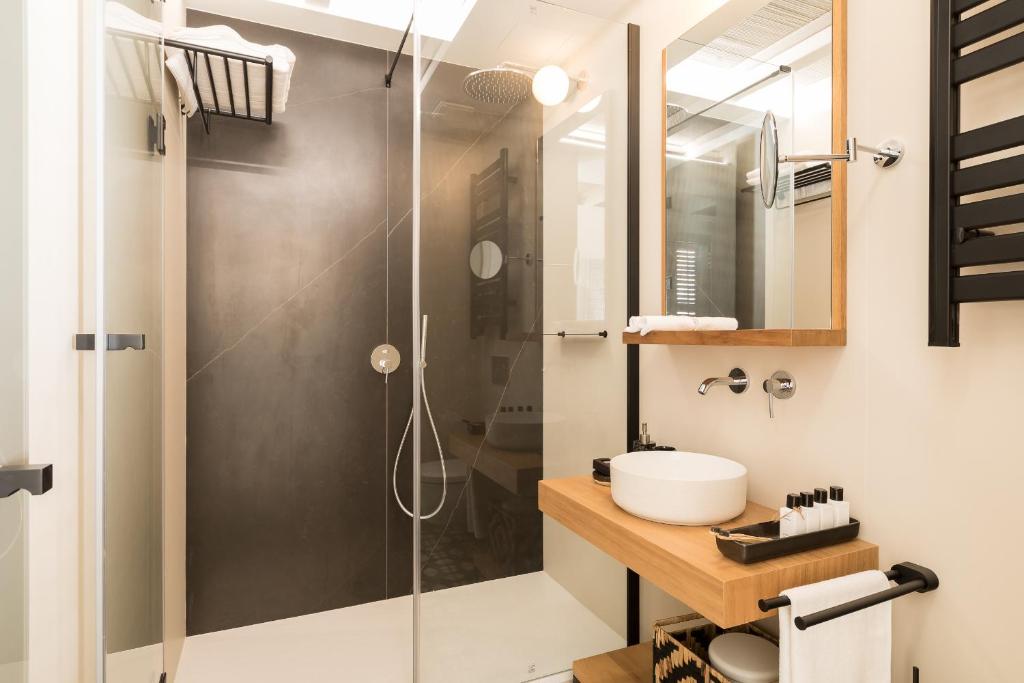 Koupelna v ubytování Hotel Portmany