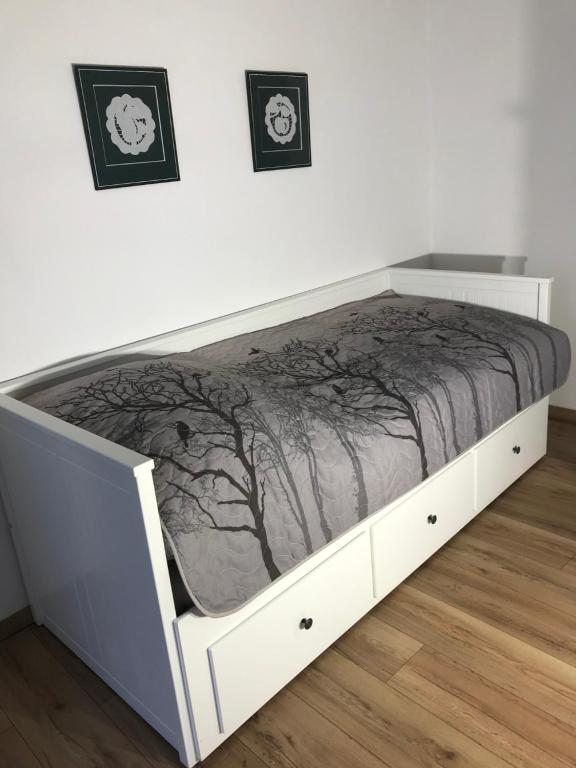 Postel nebo postele na pokoji v ubytování Apartmány v pivovaru