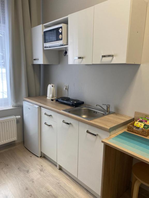 Kuchyňa alebo kuchynka v ubytovaní Apartamenty Olsztyn