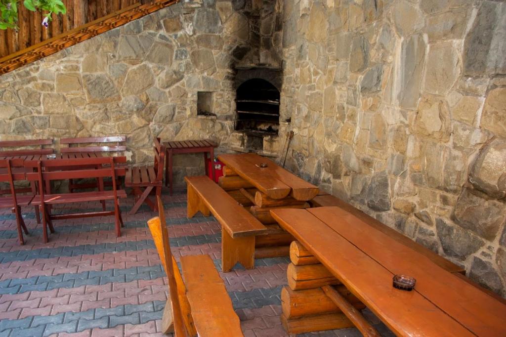 Reštaurácia alebo iné gastronomické zariadenie v ubytovaní Gackówka