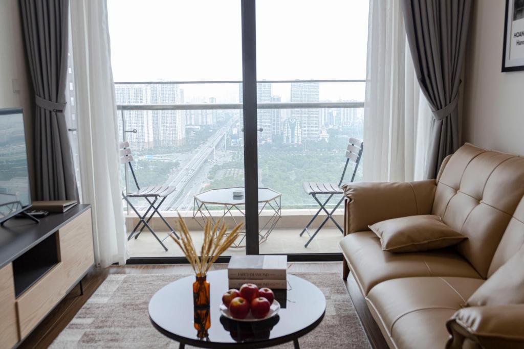 Area soggiorno di Aspaces Serviced Apartments - Vinhomes West Point