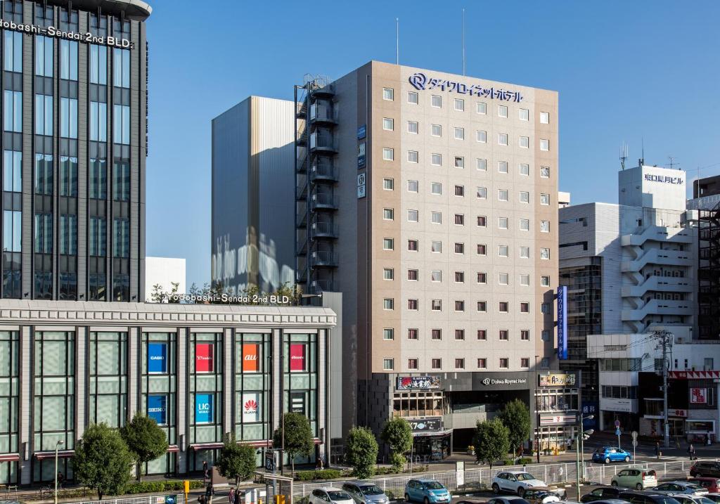 a group of buildings in a city at Daiwa Roynet Hotel Sendai in Sendai