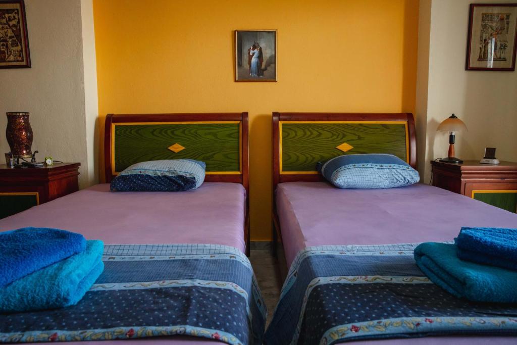 Posteľ alebo postele v izbe v ubytovaní Sunray luxury apartment Volos