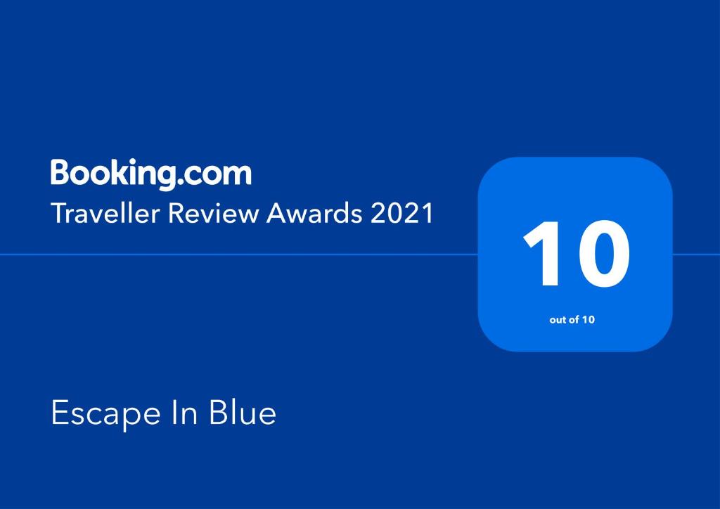 Certifikát, ocenenie alebo iný dokument vystavený v ubytovaní Escape In Blue