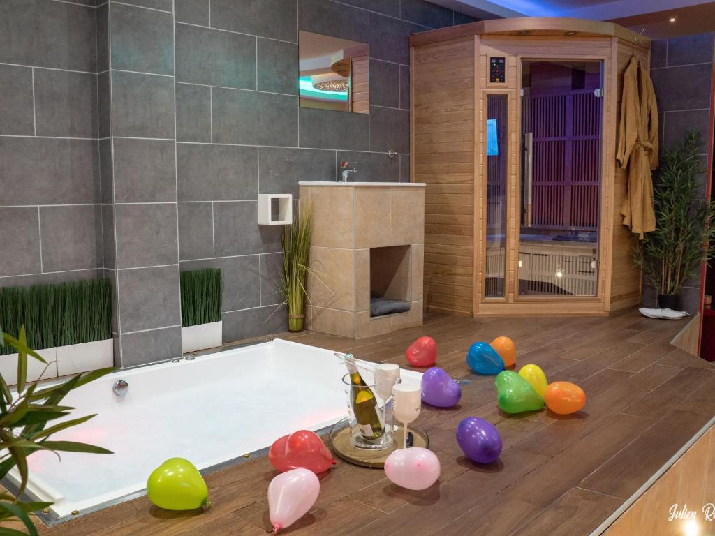 Koupelna v ubytování chambre avec spa by jordans collection