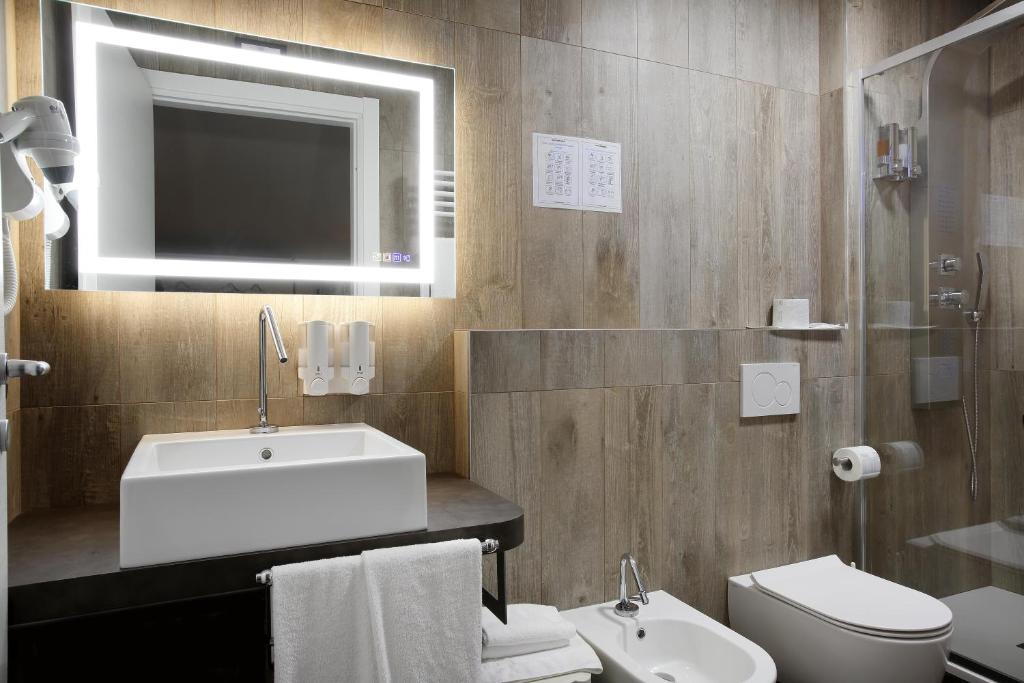 Koupelna v ubytování Hotel Porta Nuova