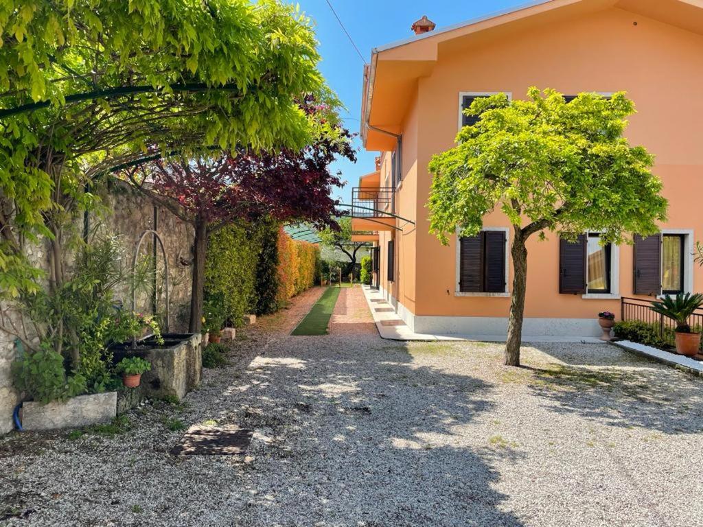 un árbol al lado de una casa en Garni Onda, en Torri del Benaco