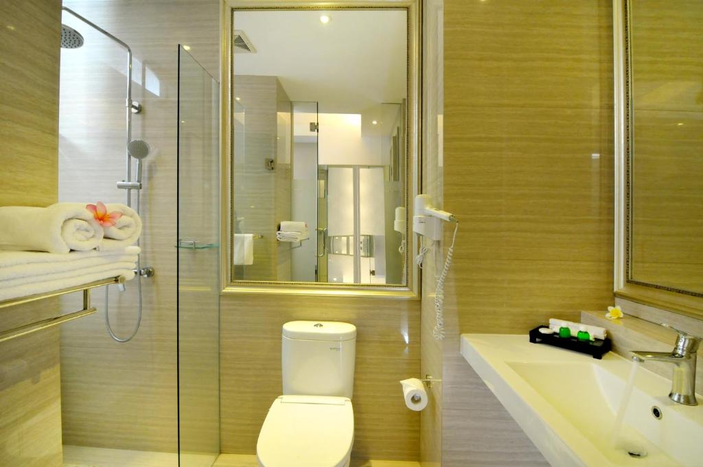 Koupelna v ubytování Sun Boutique Hotel