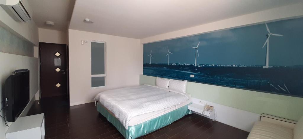 TV a/nebo společenská místnost v ubytování SKY square Homestay