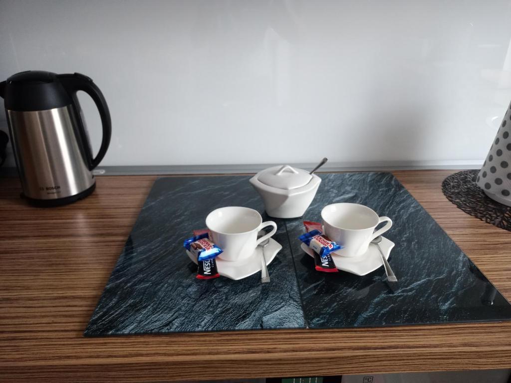Príslušenstvo na prípravu kávy alebo čaju v ubytovaní Apartament B & S - Free Garage Parking