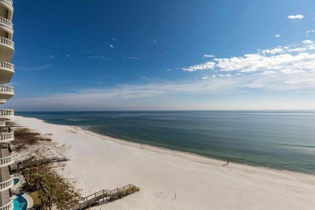 a view of a beach from a building at Windemere Condominiums II in Pensacola