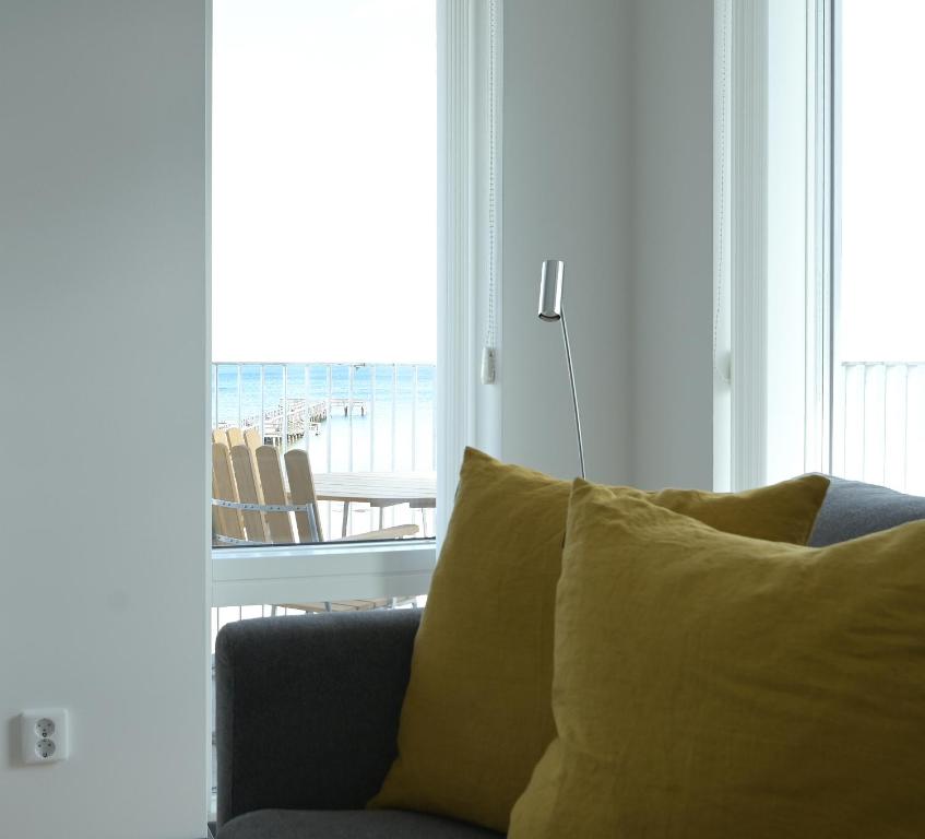 Posezení v ubytování ÅhusBrygga Apartment Hotel