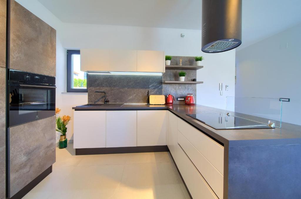 Kuchyň nebo kuchyňský kout v ubytování Holiday house VILLA LUCIJA