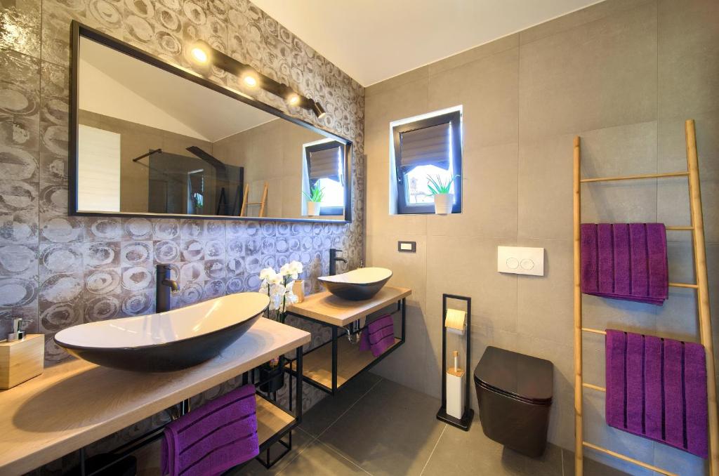 Koupelna v ubytování Holiday house VILLA LUCIJA