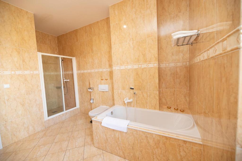 Koupelna v ubytování ROMANTIK HOTEL ELEONORA