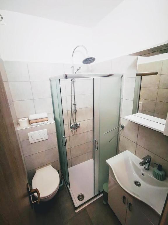 Koupelna v ubytování Apartmani Divić
