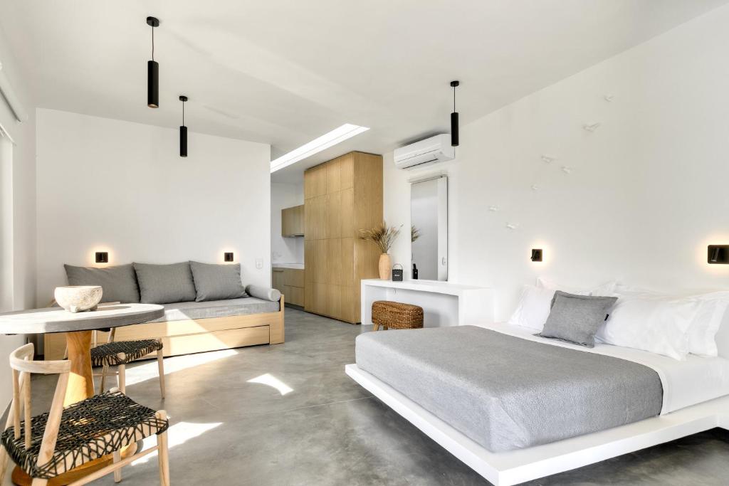 Posezení v ubytování Tinos Dove Suites