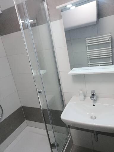 Kúpeľňa v ubytovaní Vandus apartman