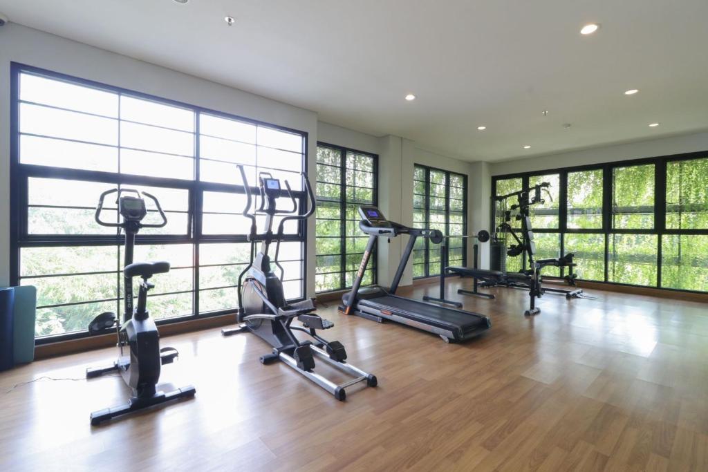 Fitness centrum a/nebo fitness zařízení v ubytování Mendjangan Residence