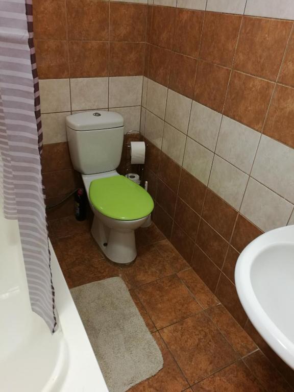 A bathroom at Vámház Apartman