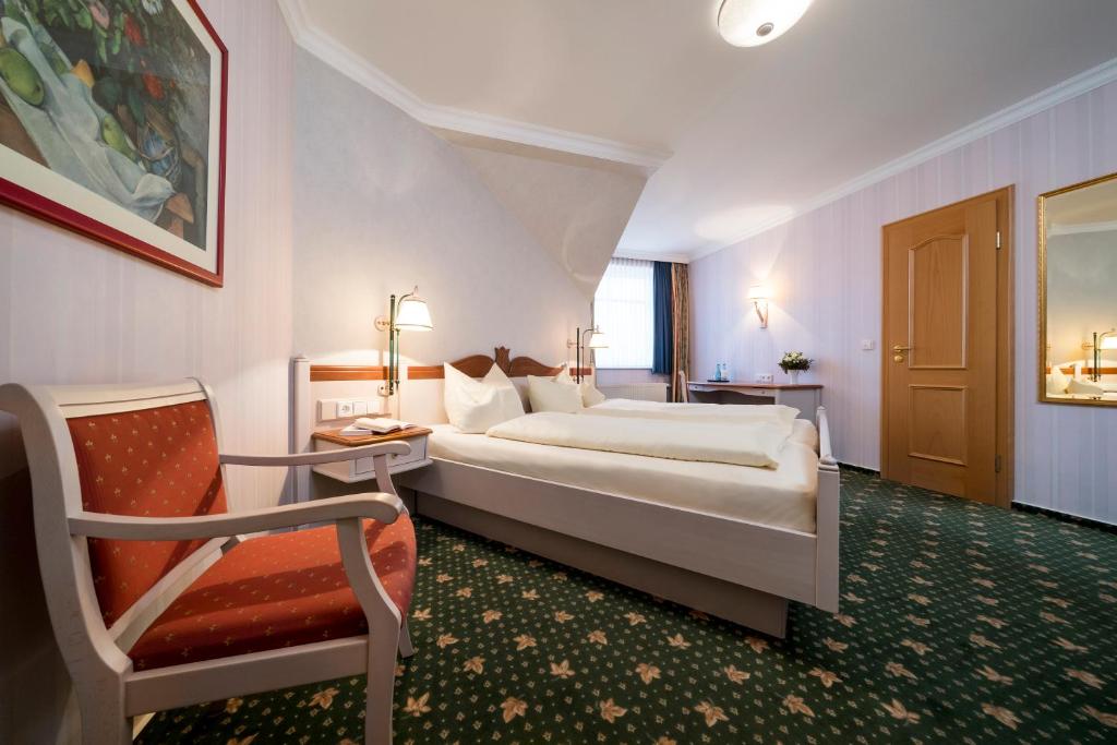 Postel nebo postele na pokoji v ubytování Landgasthof Redeker