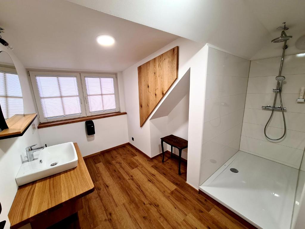 Kúpeľňa v ubytovaní Ferienhaus Winzerhaus Südsteiermark