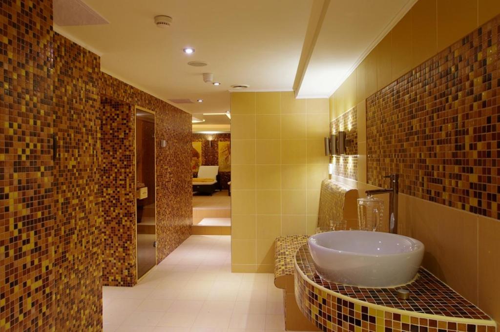 Koupelna v ubytování Boutique Hotel Hviezdoslav