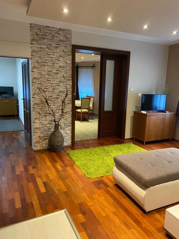 TV a/nebo společenská místnost v ubytování Németh Apartman Sárvár