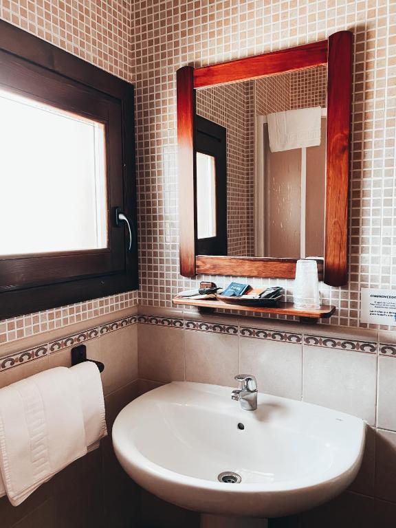 Koupelna v ubytování Hotel Valdevécar