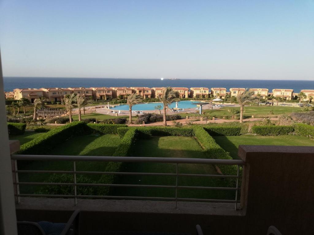 a view from the balcony of a resort at Chalet in Telal Alsokhna resort - Unit 3072b in Ain Sokhna