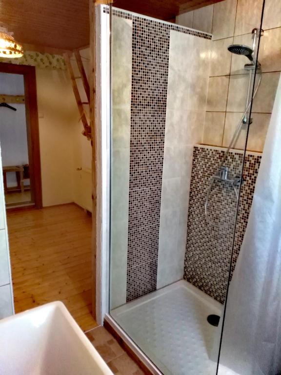 Koupelna v ubytování Haus Moni