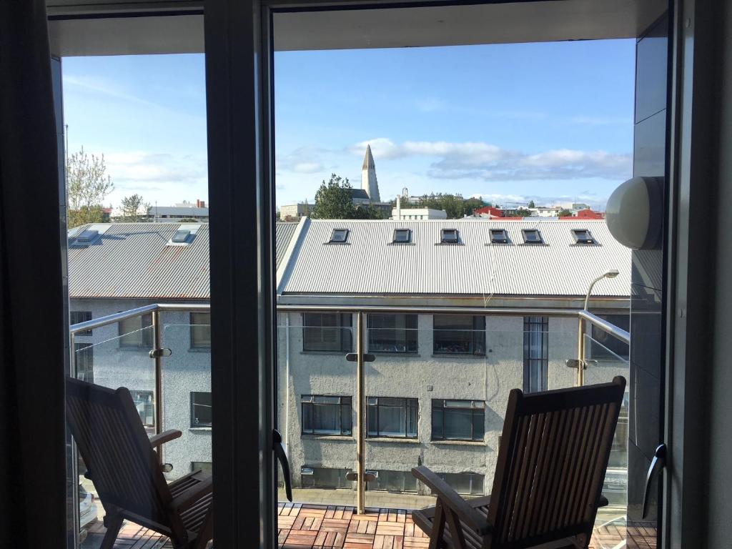 Balkón nebo terasa v ubytování Downtown Reykjavík Apartments