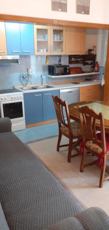 Kuchyň nebo kuchyňský kout v ubytování Apartman LETI