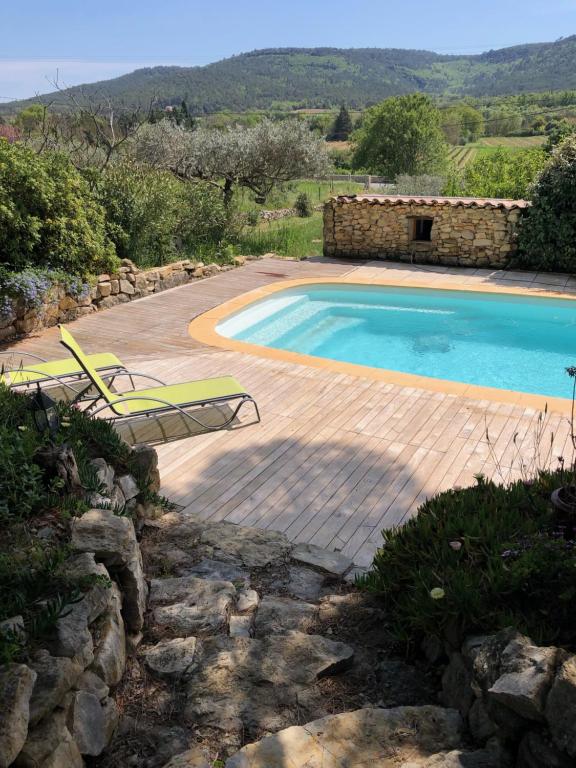 Вид на бассейн в l'Oustaou B&B Piscine & Spa или окрестностях