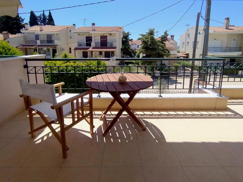 Balkón nebo terasa v ubytování Seaside Villa Clio