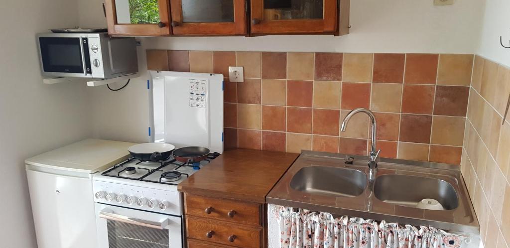 Kuchyňa alebo kuchynka v ubytovaní Apartment Srsen