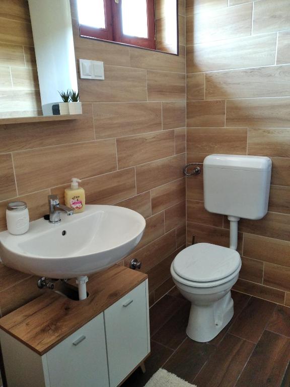 Kúpeľňa v ubytovaní Matula vendégház