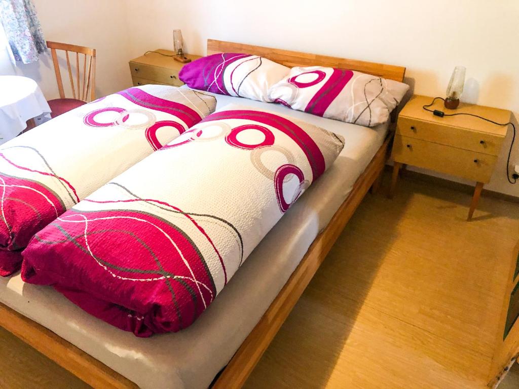 Postel nebo postele na pokoji v ubytování Bauernhaus Dhillon