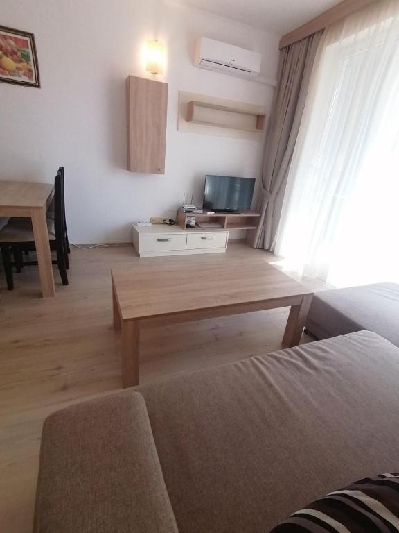 A television and/or entertainment centre at EM Kristal Beach Nesebar