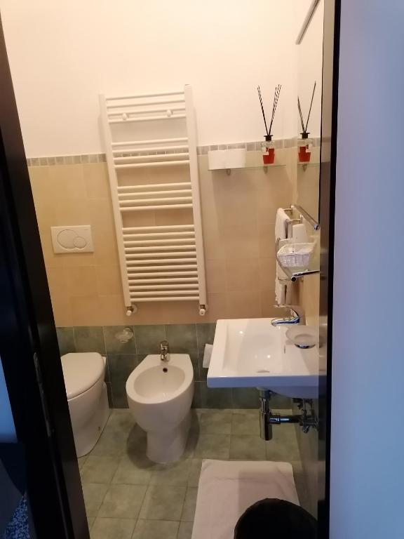 Koupelna v ubytování Hotel Centrale