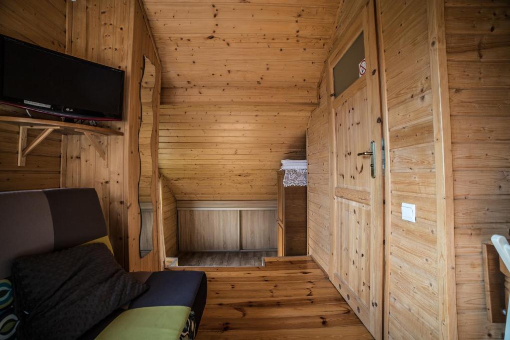 Televízia a/alebo spoločenská miestnosť v ubytovaní Apartamenty na Kasztelańskiej