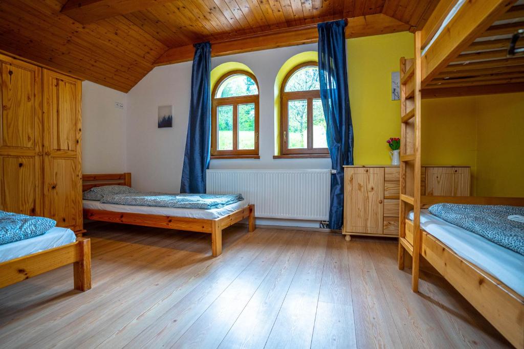 Postel nebo postele na pokoji v ubytování Chata Pohoda