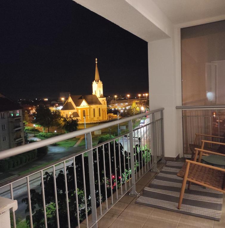 Balkón nebo terasa v ubytování Macropolis Apartments
